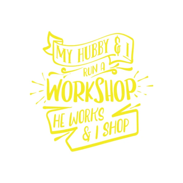 Workshhop Sticker 17x17 Cm Sarı ürün görseli 1