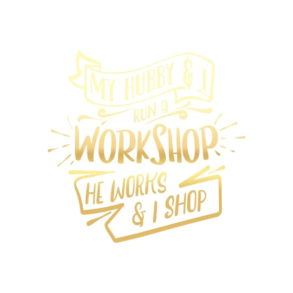 Workshhop Sticker 17x17 Cm Gold ürün görseli 1