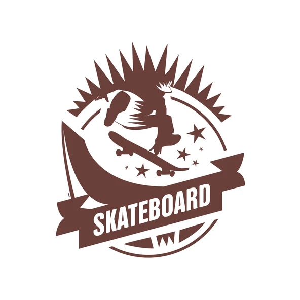 Skate Board Sticker 17x17 Cm Kahverengi ürün görseli 1