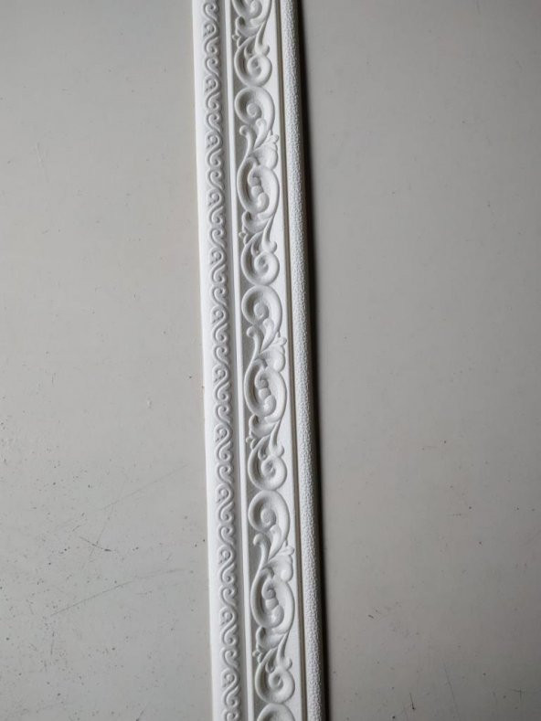 Renkli Duvarlar 4 Adet 8 cm-115 cm Beyaz Motifli Yapışkanlı Çıta Motifwhite ürün görseli 1