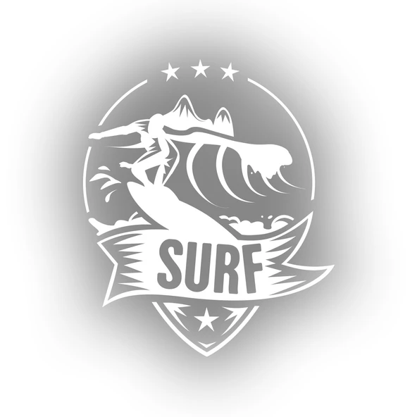 Surf Sticker 17x17 Cm Beyaz ürün görseli 1