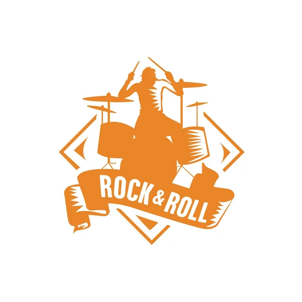 Rok & Roll Sticker 17x17 Cm Turuncu ürün görseli 1