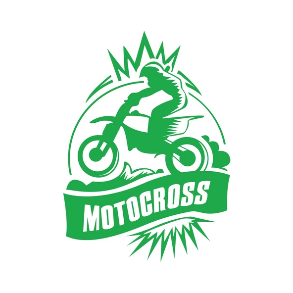 Motokros Sticker 17x17 Cm Yeşil ürün görseli 1