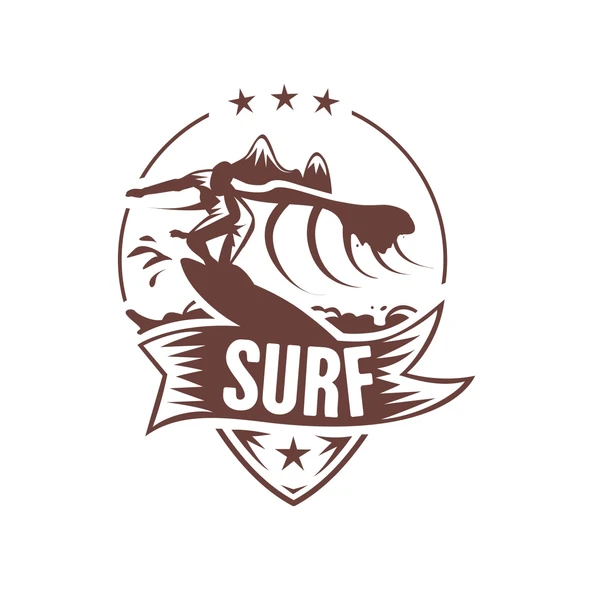 Surf Sticker 17x17 Cm Kahverengi ürün görseli 1