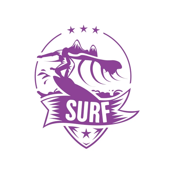 Surf Sticker 17x17 Cm Mor ürün görseli 1
