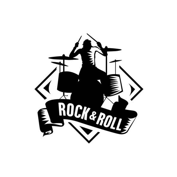 Rok & Roll Sticker 17x17 Cm Siyah ürün görseli 1