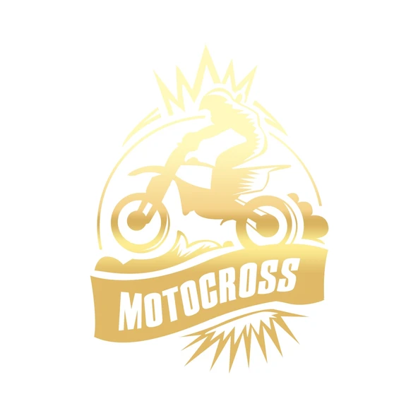 Motokros Sticker 17x17 Cm Gold ürün görseli 1