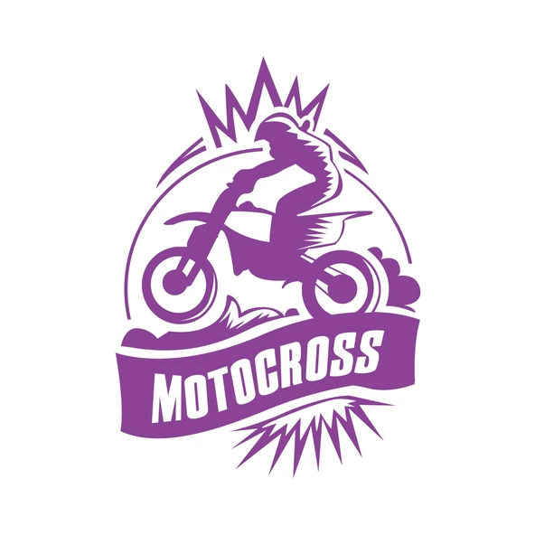 Motokros Sticker 17x17 Cm Mor ürün görseli 1