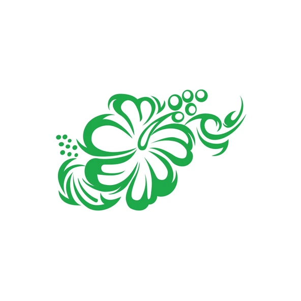 Hibiskus Çiçeği Sticker 17x17 Cm Yeşil ürün görseli 1
