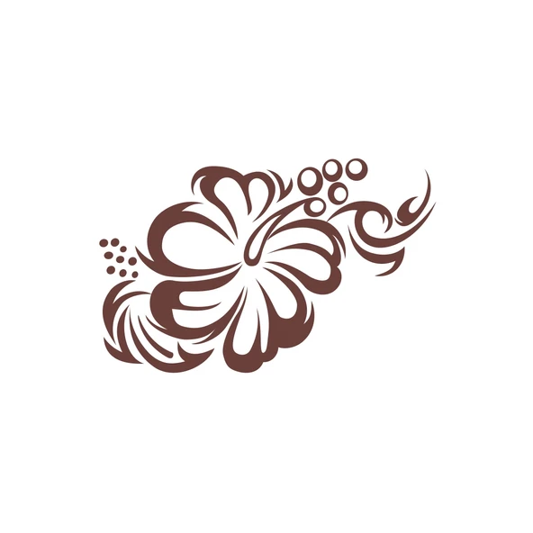 Hibiskus Çiçeği Sticker 17x17 Cm Kahverengi ürün görseli 1