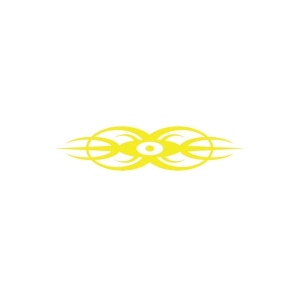 Göz Tribal Sticker 17x17 Cm Sarı ürün görseli 1