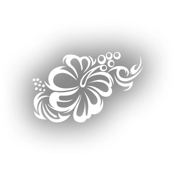 Hibiskus Çiçeği Sticker 17x17 Cm Beyaz ürün görseli 1