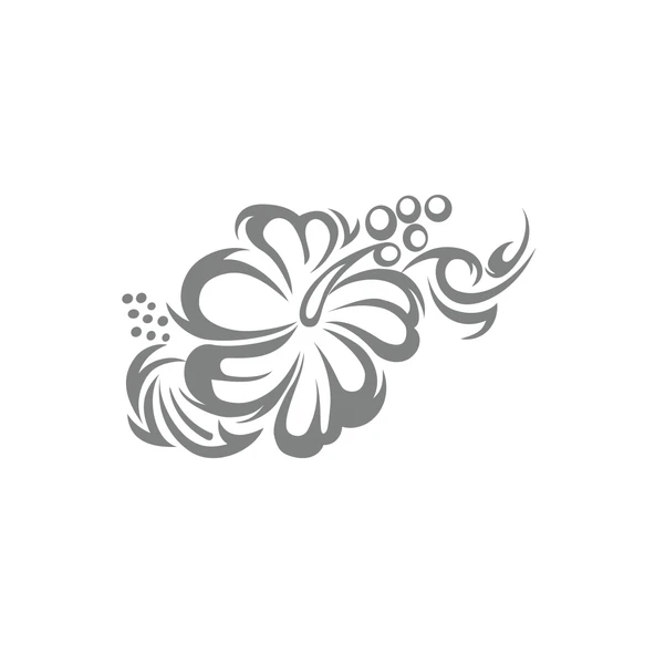 Hibiskus Çiçeği Sticker 17x17 Cm Gri ürün görseli 1