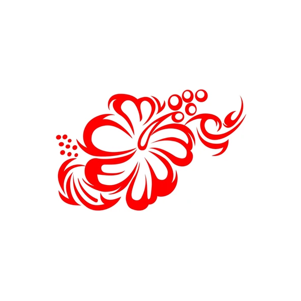 Hibiskus Çiçeği Sticker 17x17 Cm Kırmızı ürün görseli 1