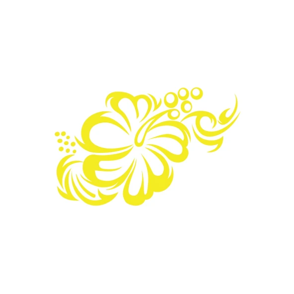 Hibiskus Çiçeği Sticker 17x17 Cm Sarı ürün görseli 1
