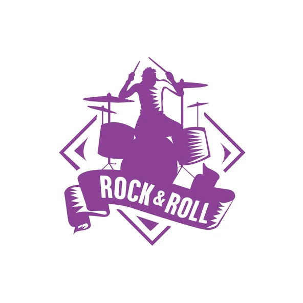 Rok & Roll Sticker 17x17 Cm Mor ürün görseli 1