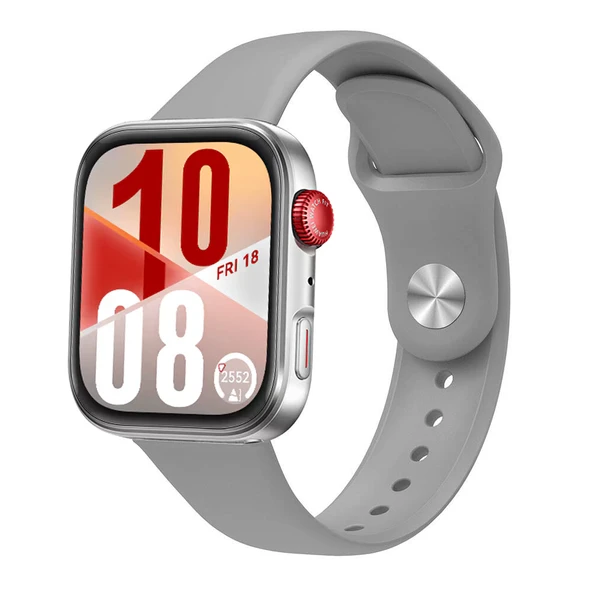 Huawei Watch Fit 4 Fit 4 Pro İle Uyumlu PureLux Tam Uyumlu Yumuşak Soft Silikon Kordon  Gri ürün görseli 1