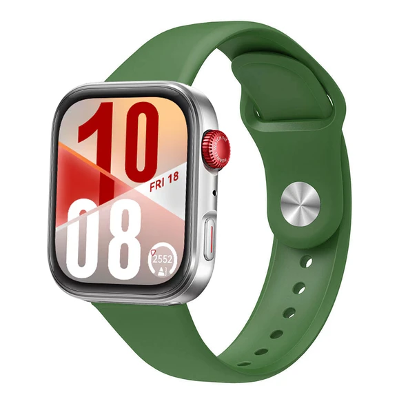 Huawei Watch Fit 4 Fit 4 Pro İle Uyumlu PureLux Tam Uyumlu Yumuşak Soft Silikon Kordon  Haki ürün görseli 1
