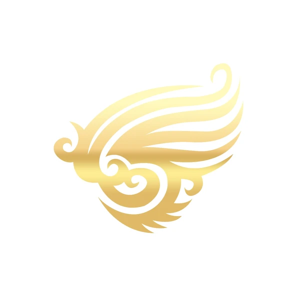 Kanat Tribal Sticker 17x17 Cm Gold ürün görseli 1