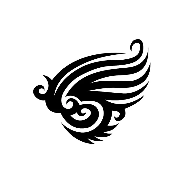 Kanat Tribal Sticker 17x17 Cm Siyah ürün görseli 1
