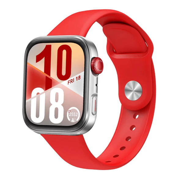 Huawei Watch Fit 4 Fit 4 Pro İle Uyumlu PureLux Tam Uyumlu Yumuşak Soft Silikon Kordon  Kırmızı ürün görseli 1