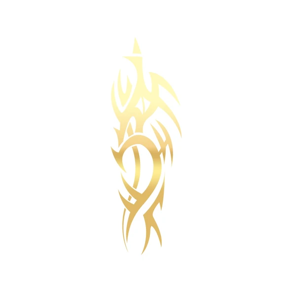 Dikey Tribal Sticker 17x17 Cm Gold ürün görseli 1