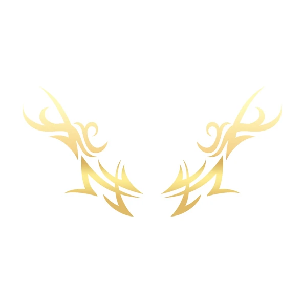 Çift Tribal Sticker 17x17 Cm Gold ürün görseli 1