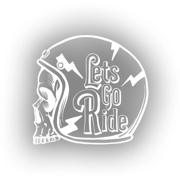 Lets GO Ride Sticker 17x17 Cm Beyaz ürün görseli 1
