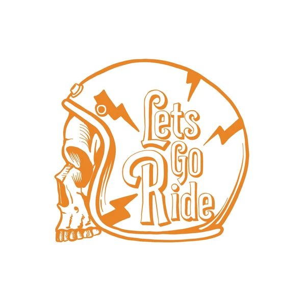 Lets GO Ride Sticker 17x17 Cm Turuncu ürün görseli 1