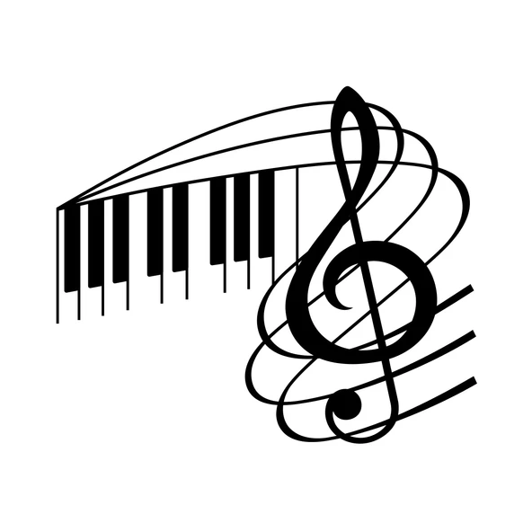 Müzik ve Nota Sticker 17x17 Cm Siyah ürün görseli 1