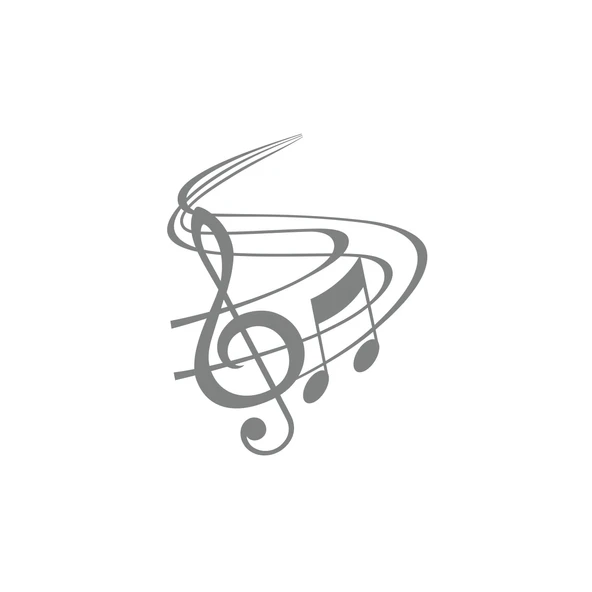 Müzik ve Nota Sticker 17x17 Cm Gri ürün görseli 1