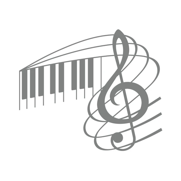 Müzik ve Nota Sticker 17x17 Cm Gri ürün görseli 1
