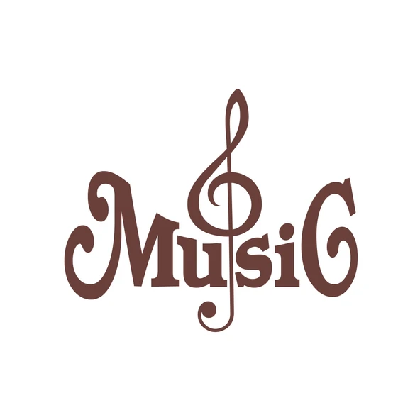 Müzik ve Nota Sticker 17x17 Cm Kahverengi ürün görseli 1