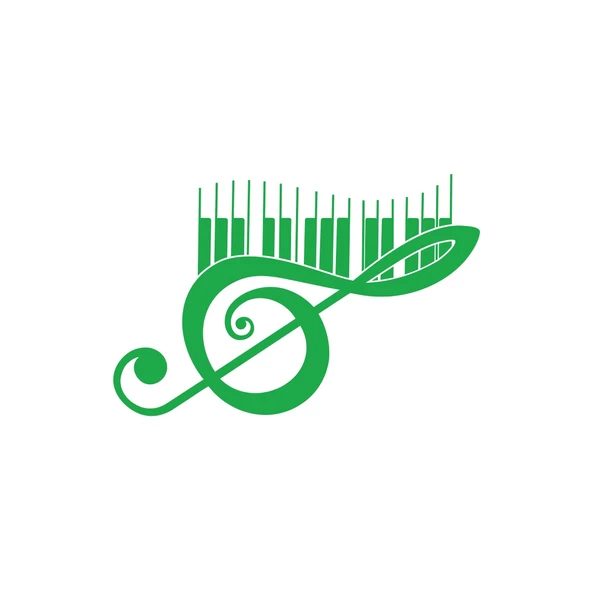 Müzik ve Nota Sticker 17x17 Cm Yeşil ürün görseli 1