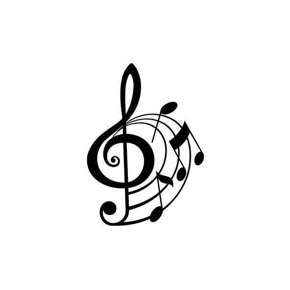 Müzik ve Nota Sticker 17x17 Cm Siyah ürün görseli 1