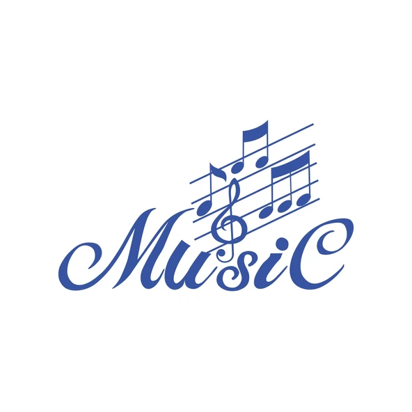Müzik ve Nota Sticker 17x17 Cm Mavi ürün görseli 1