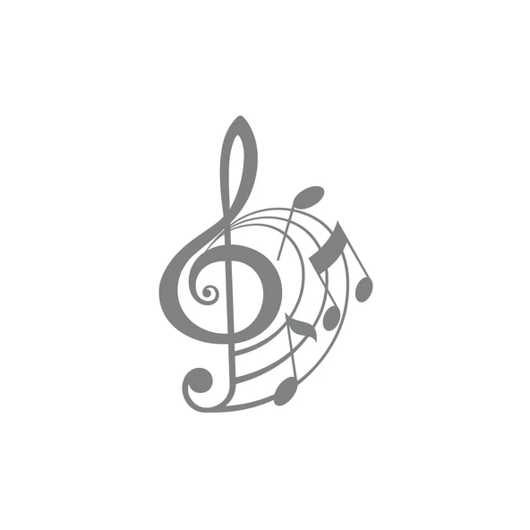 Müzik ve Nota Sticker 17x17 Cm Gri ürün görseli 1