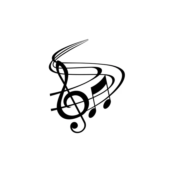 Müzik ve Nota Sticker 17x17 Cm Siyah ürün görseli 1