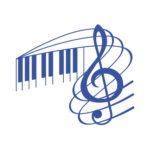 Müzik ve Nota Sticker 17x17 Cm Mavi ürün görseli 1