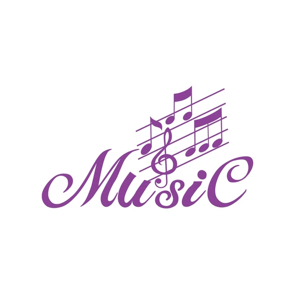 Müzik ve Nota Sticker 17x17 Cm Mor ürün görseli 1