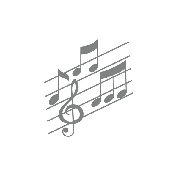 Müzik ve Nota Sticker 17x17 Cm Gri ürün görseli 1