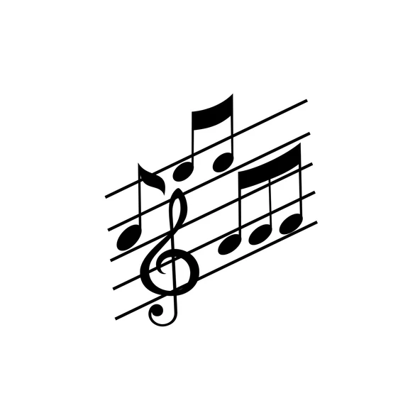 Müzik ve Nota Sticker 17x17 Cm Siyah ürün görseli 1