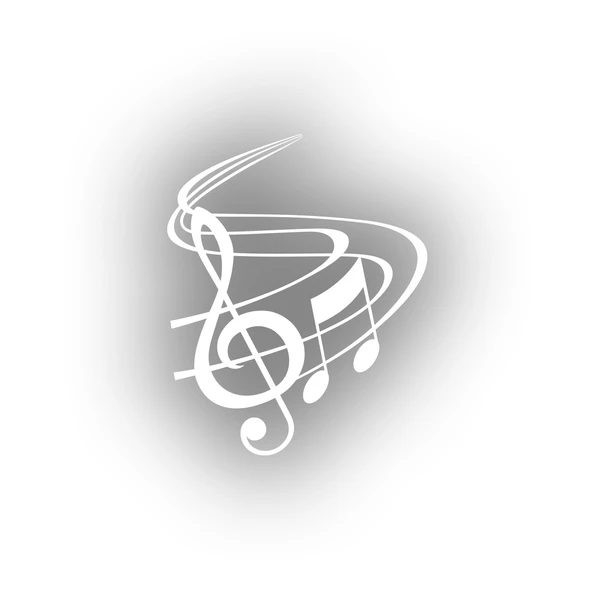 Müzik ve Nota Sticker 17x17 Cm Beyaz ürün görseli 1