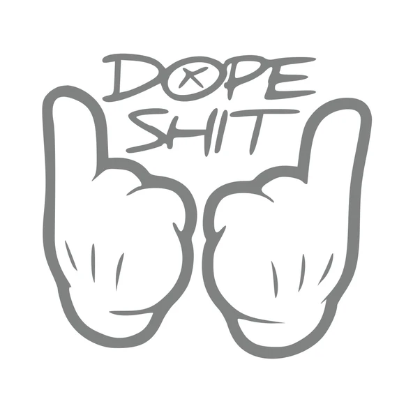 Dope Shit Sticker 17x17 Cm Gri ürün görseli 1