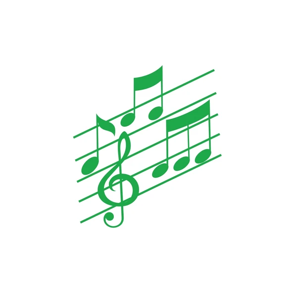 Müzik ve Nota Sticker 17x17 Cm Yeşil ürün görseli 1