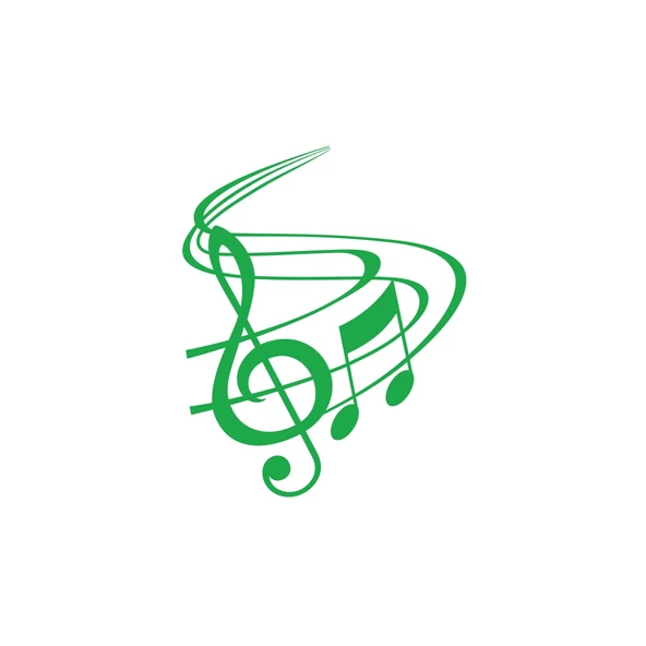 Müzik ve Nota Sticker 17x17 Cm Yeşil ürün görseli 1