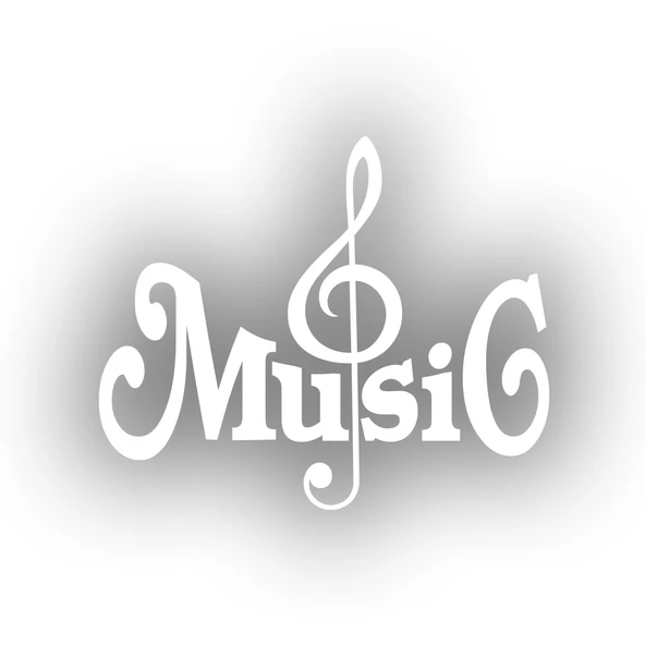 Müzik ve Nota Sticker 17x17 Cm Beyaz ürün görseli 1