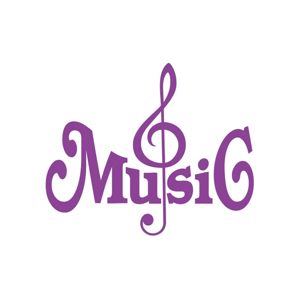 Müzik ve Nota Sticker 17x17 Cm Mor ürün görseli 1