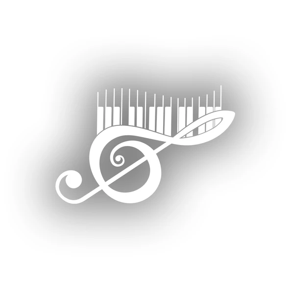 Müzik ve Nota Sticker 17x17 Cm Beyaz ürün görseli 1