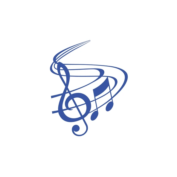 Müzik ve Nota Sticker 17x17 Cm Mavi ürün görseli 1